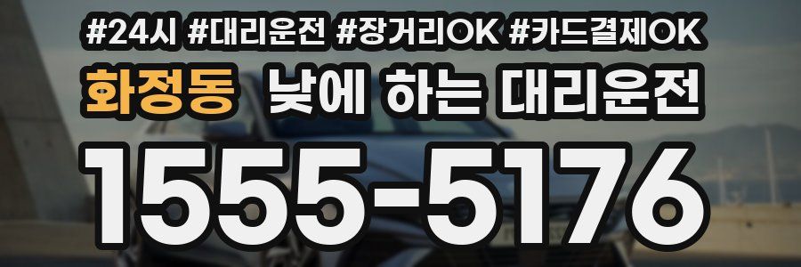 화정동 낮에 하는 대리운전