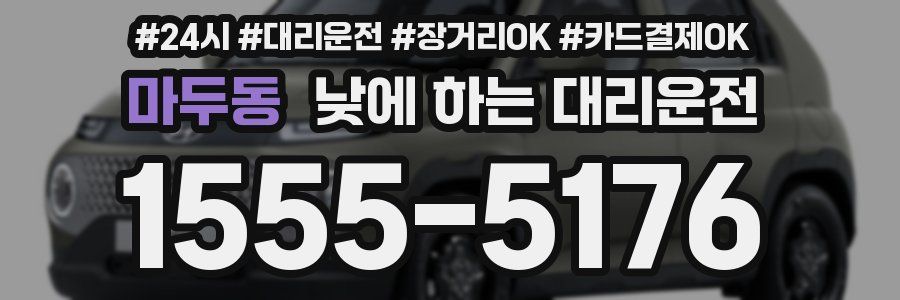 마두동 낮에 하는 대리운전