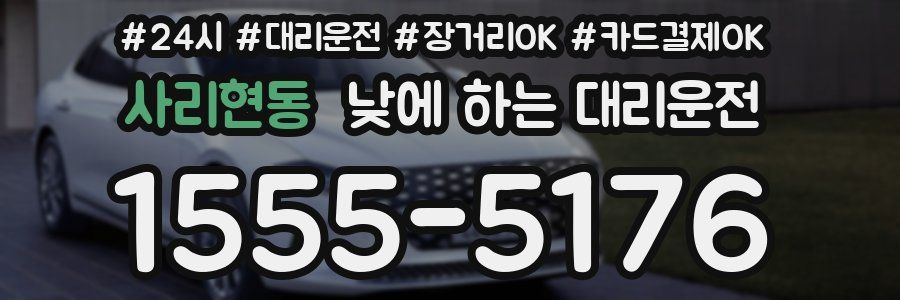 사리현동 낮에 하는 대리운전