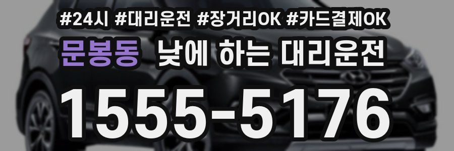 문봉동 낮에 하는 대리운전