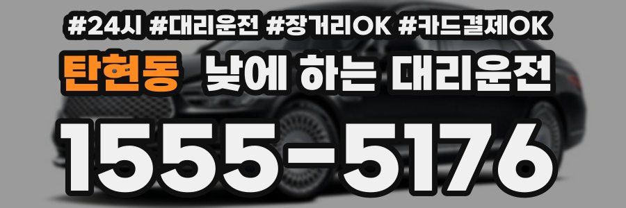 탄현동 낮에 하는 대리운전