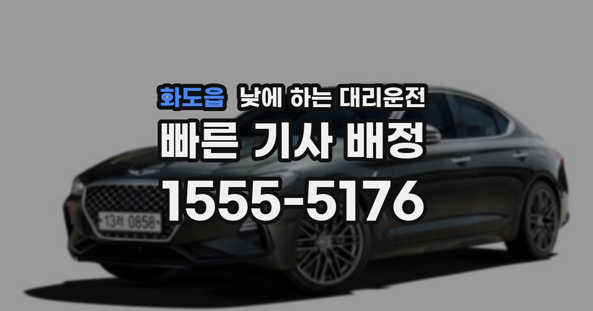 화도읍 낮에 하는 대리운전