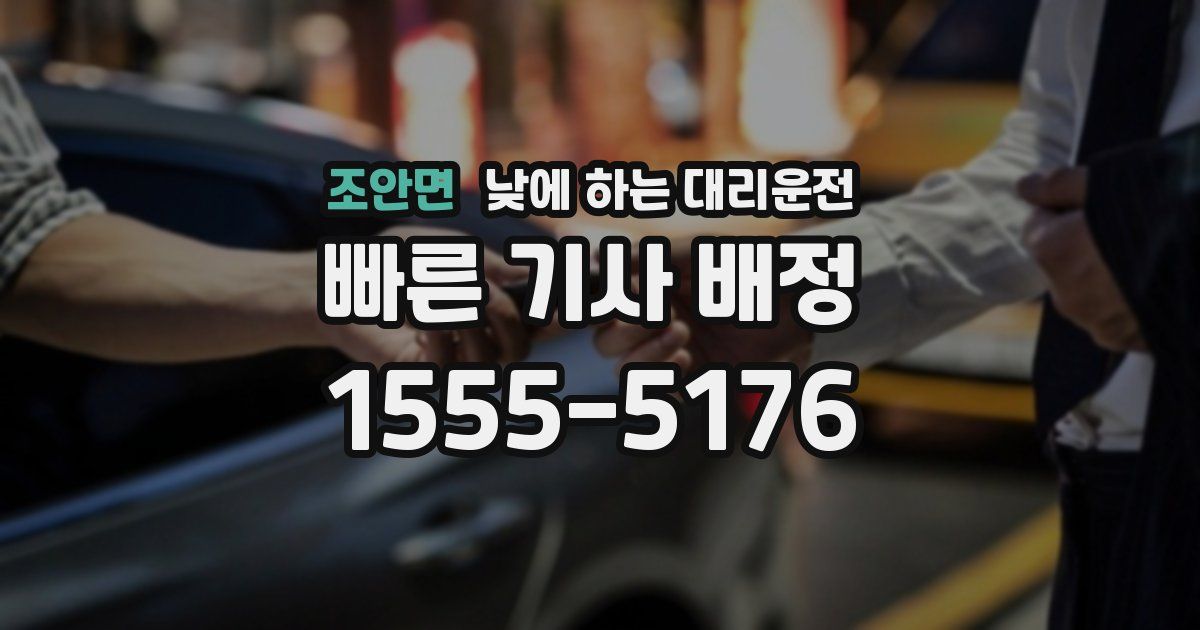 조안면 낮에 하는 대리운전