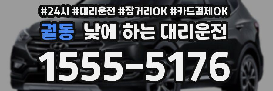 궐동 낮에 하는 대리운전