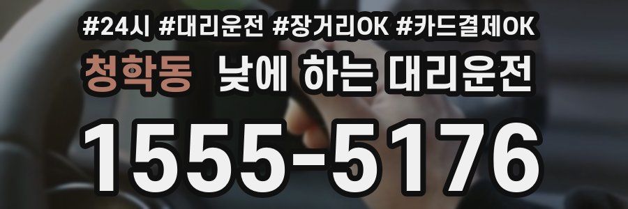 청학동 낮에 하는 대리운전