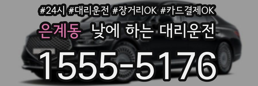 은계동 낮에 하는 대리운전