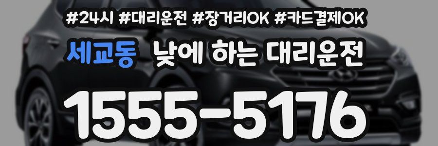 세교동 낮에 하는 대리운전