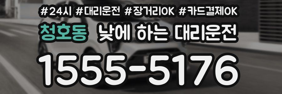 청호동 낮에 하는 대리운전