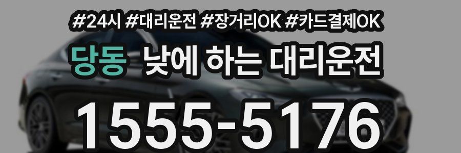당동 낮에 하는 대리운전