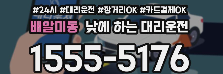 배알미동 낮에 하는 대리운전