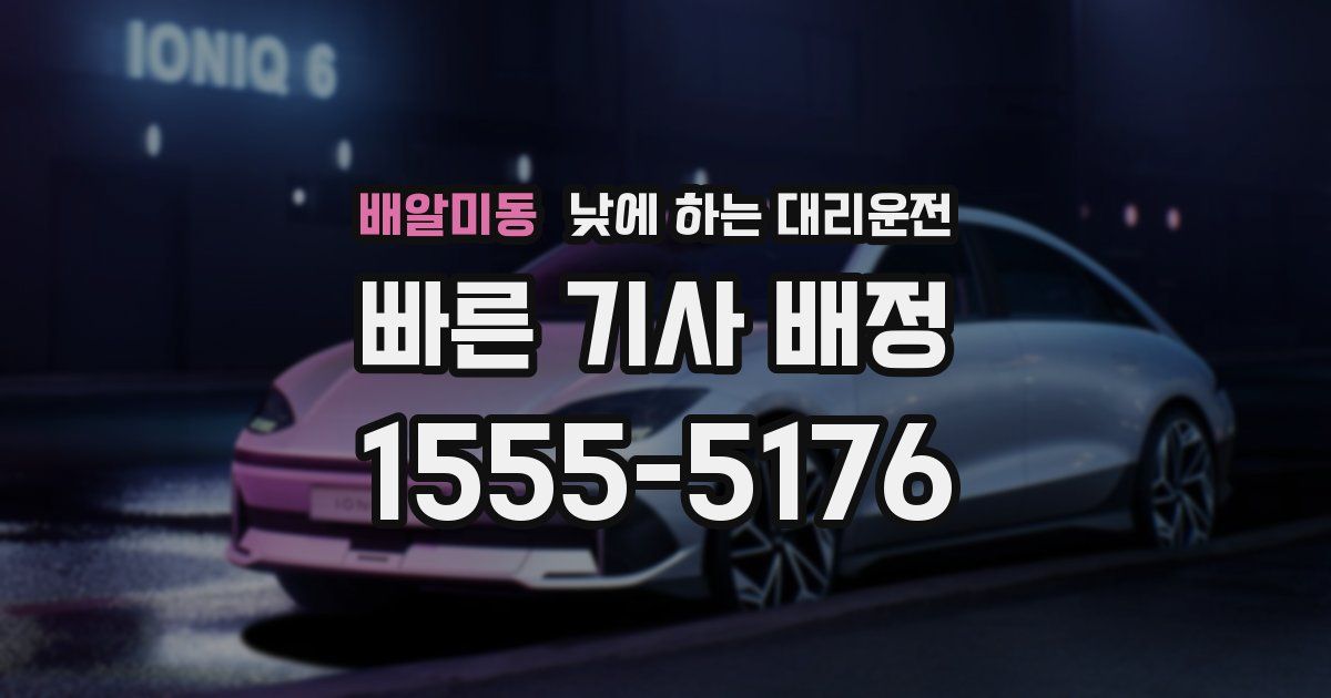 배알미동 낮에 하는 대리운전