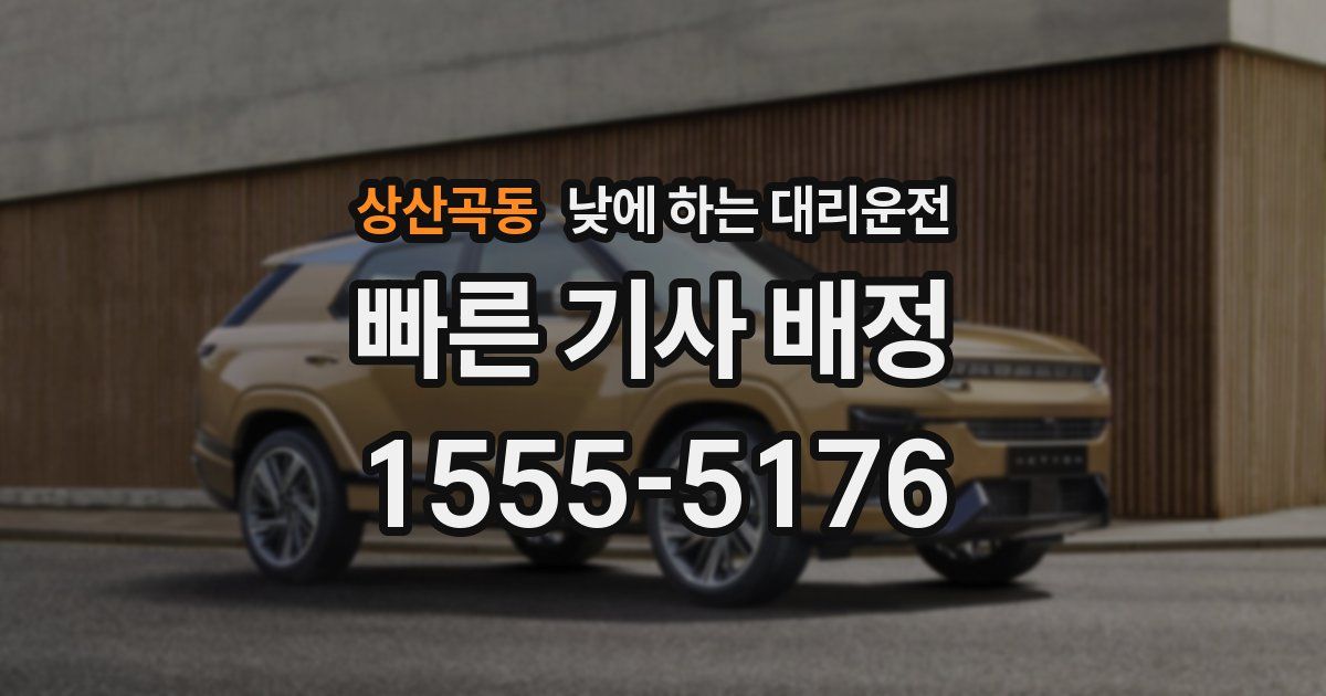 상산곡동 낮에 하는 대리운전