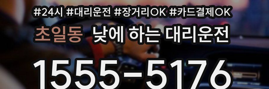 초일동 낮에 하는 대리운전