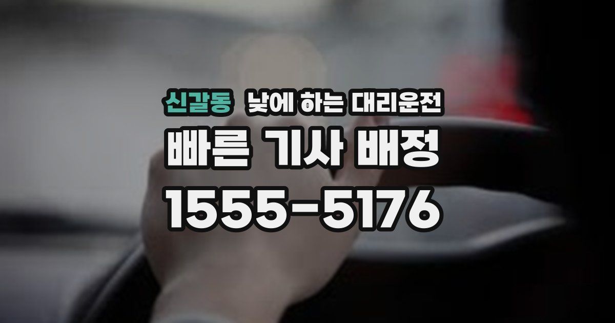 신갈동 낮에 하는 대리운전