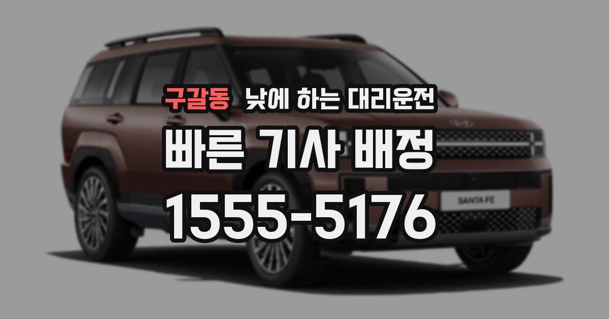 구갈동 낮에 하는 대리운전