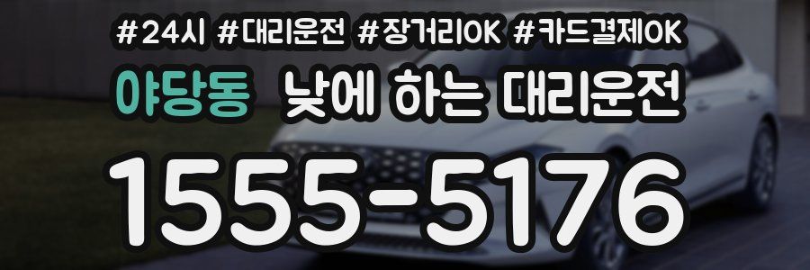 야당동 낮에 하는 대리운전