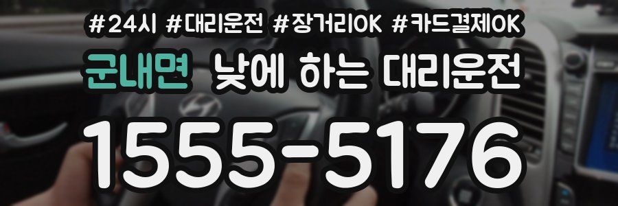 군내면 낮에 하는 대리운전