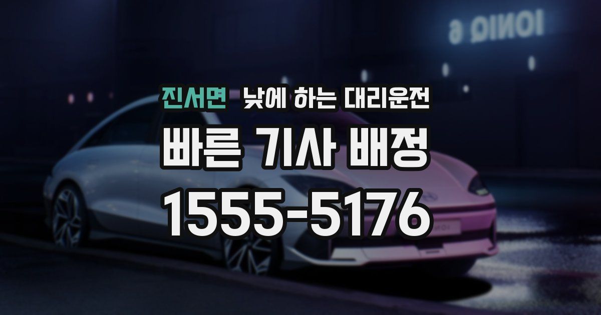 진서면 낮에 하는 대리운전