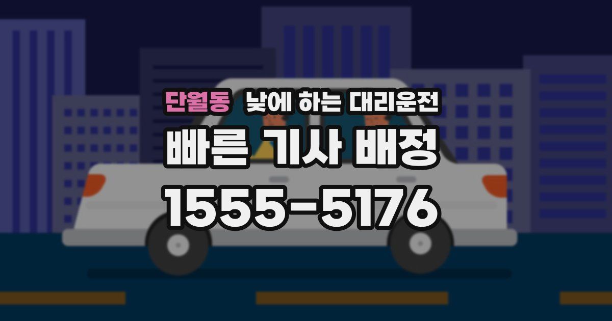 단월동 낮에 하는 대리운전