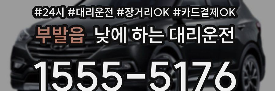 부발읍 낮에 하는 대리운전