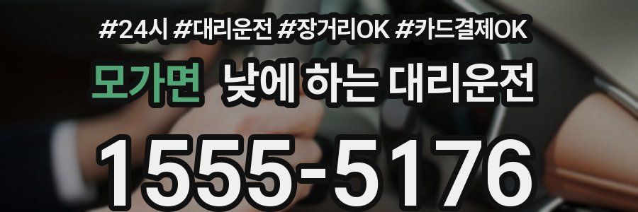 모가면 낮에 하는 대리운전