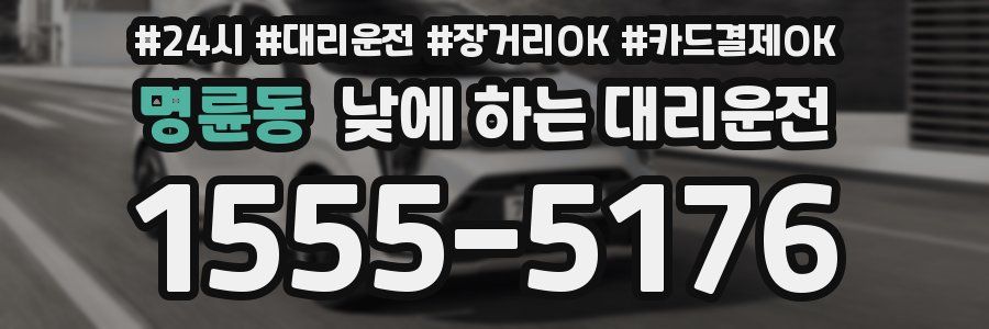 명륜동 낮에 하는 대리운전