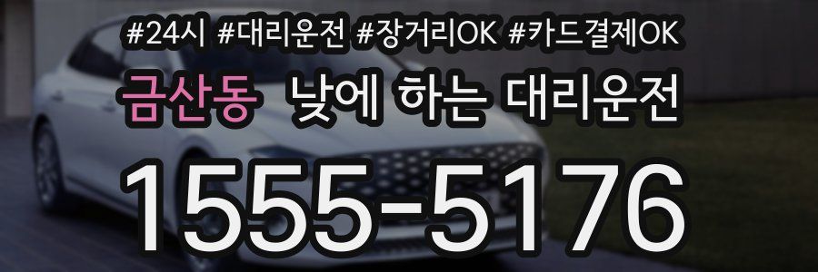 금산동 낮에 하는 대리운전