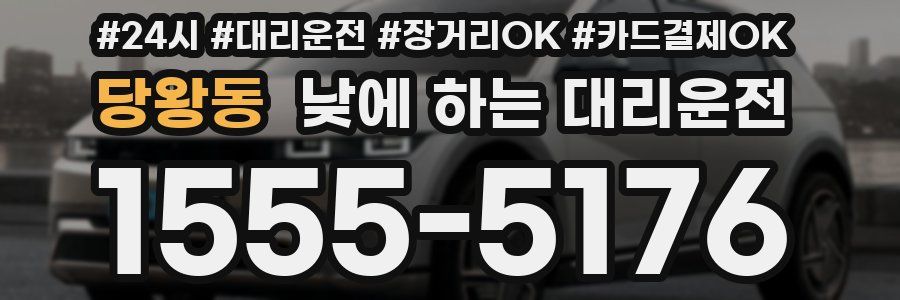 당왕동 낮에 하는 대리운전