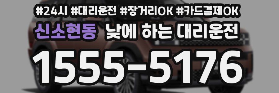 신소현동 낮에 하는 대리운전