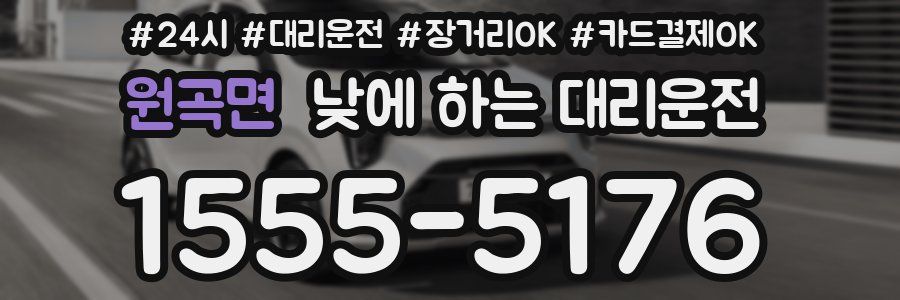 원곡면 낮에 하는 대리운전