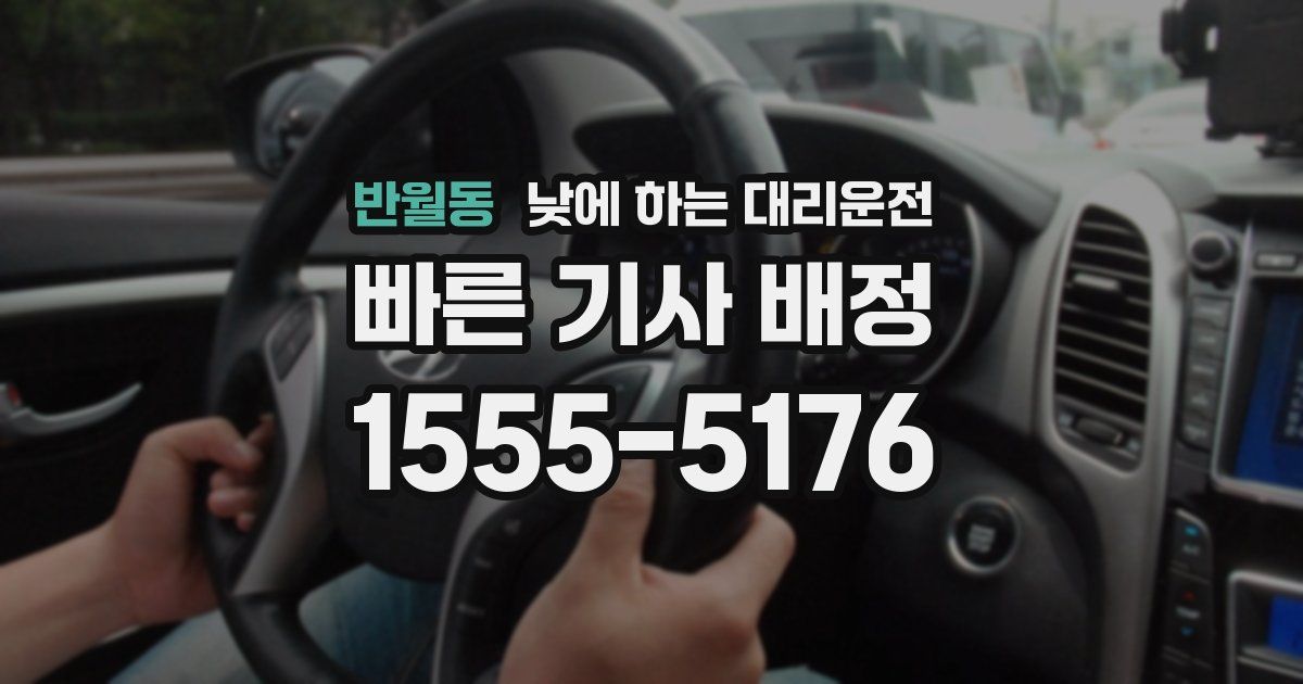반월동 낮에 하는 대리운전