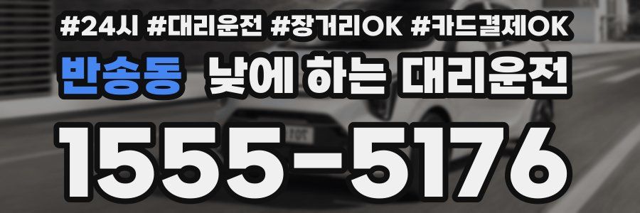 반송동 낮에 하는 대리운전