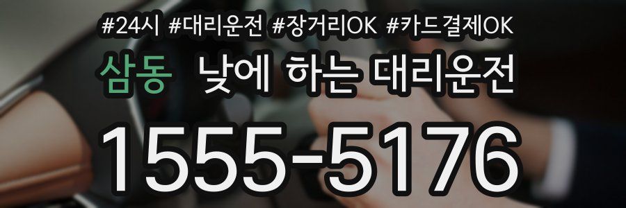 삼동 낮에 하는 대리운전