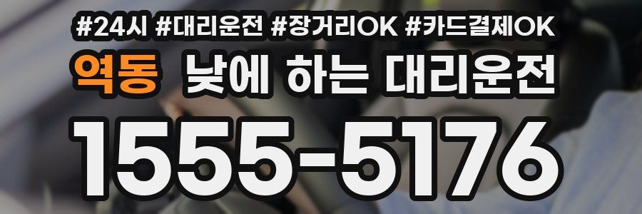 역동 낮에 하는 대리운전