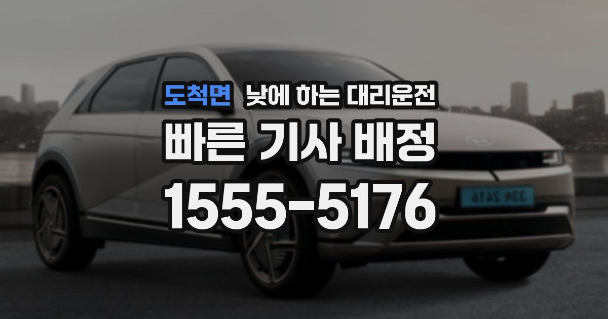 도척면 낮에 하는 대리운전