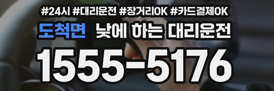 도척면 낮에 하는 대리운전