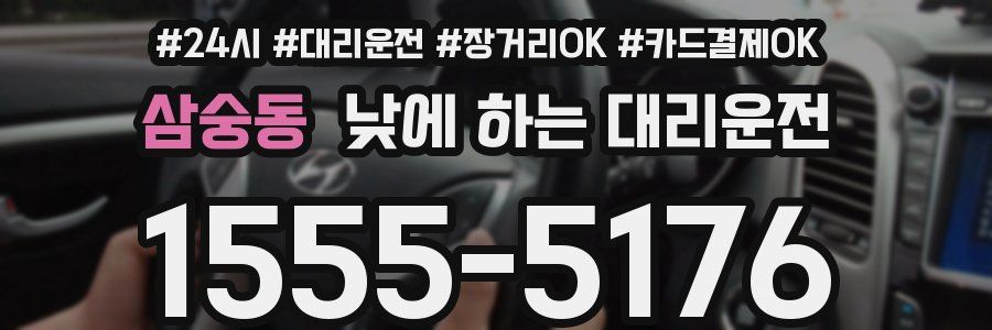 삼숭동 낮에 하는 대리운전