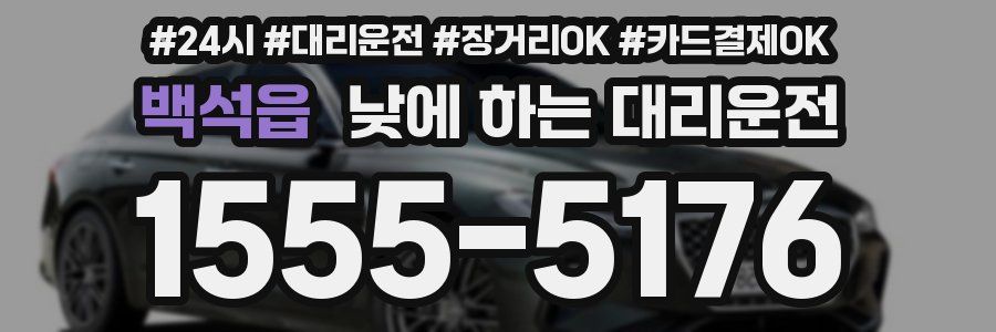 백석읍 낮에 하는 대리운전
