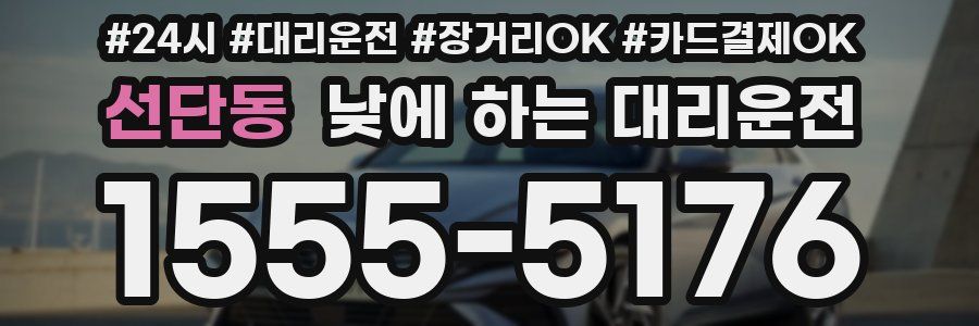 선단동 낮에 하는 대리운전