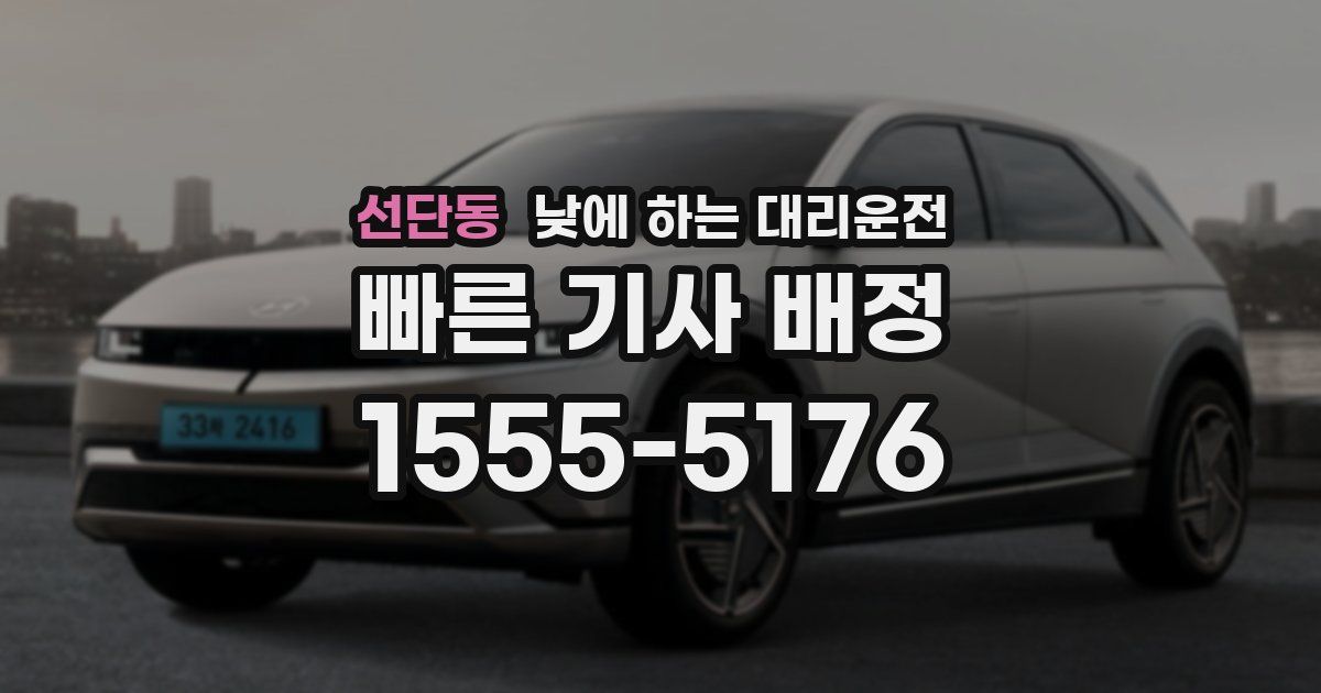선단동 낮에 하는 대리운전