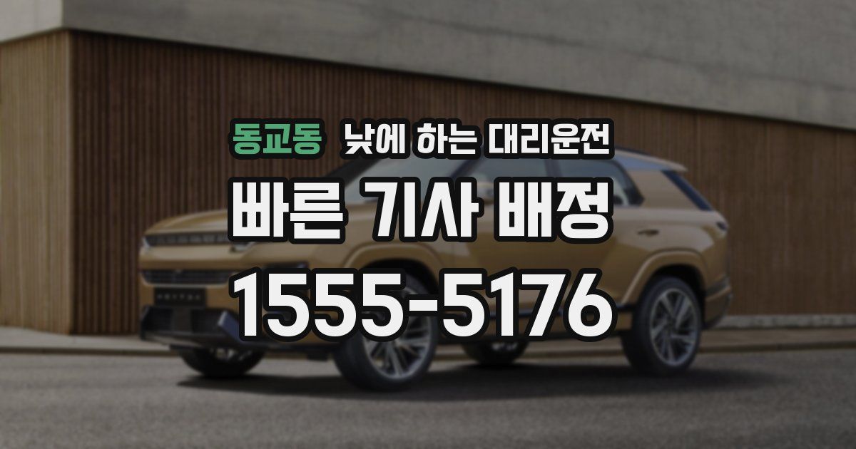 동교동 낮에 하는 대리운전