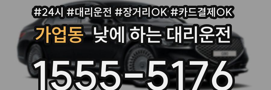 가업동 낮에 하는 대리운전