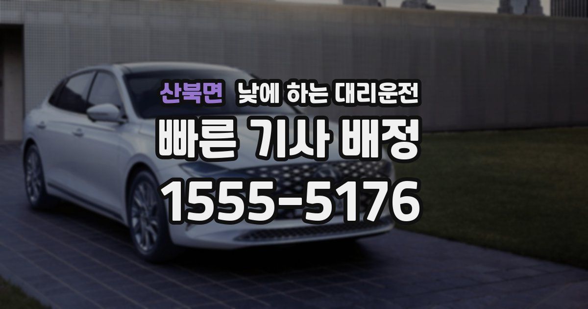 산북면 낮에 하는 대리운전