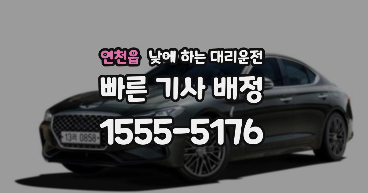 연천읍 낮에 하는 대리운전