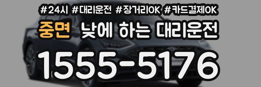 중면 낮에 하는 대리운전