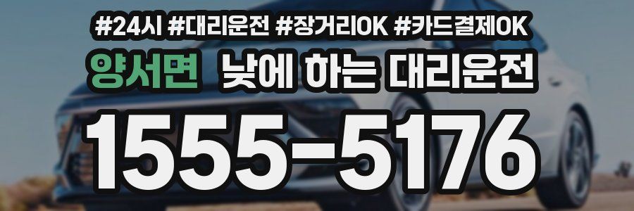 양서면 낮에 하는 대리운전