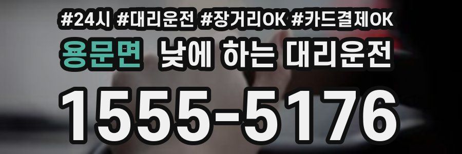 용문면 낮에 하는 대리운전