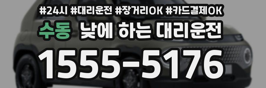 수동 낮에 하는 대리운전
