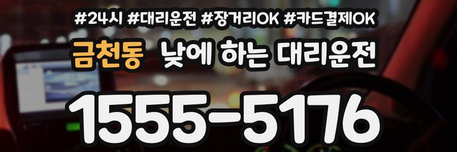 금천동 낮에 하는 대리운전