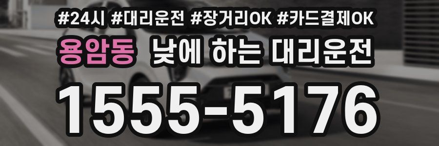 용암동 낮에 하는 대리운전